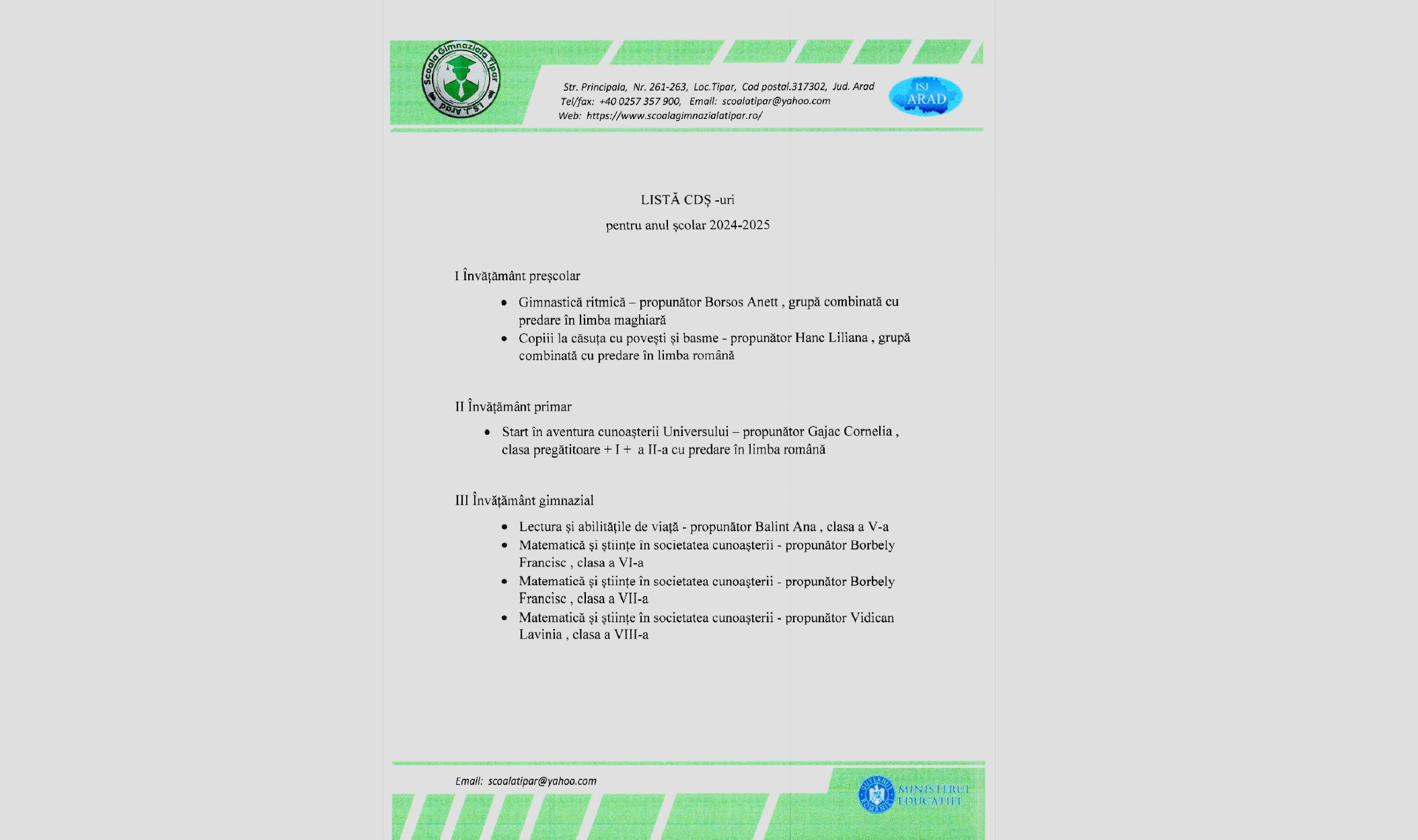 CDS Tipar 2024